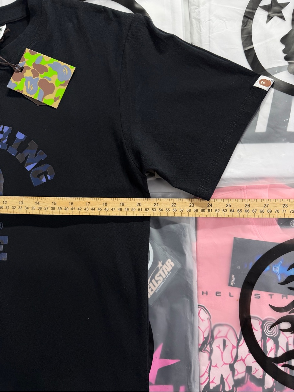 BAPE A Bathing Ape Check By Bathing Tee ‘White’ - Picture 4 of 9
